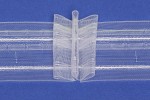Faltenband BOOGIE, 50 mm, transparent,  4F., 1:3,0